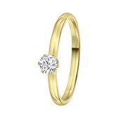 Stalen goldplated ring steen