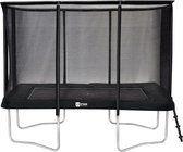 Etan Premium Trampoline Combi - 281 x 201 cm / 0965ft - Zwart - Rechthoekig - Incl. Veiligheidsnet & Ladder - UV-bestendig Randkussen