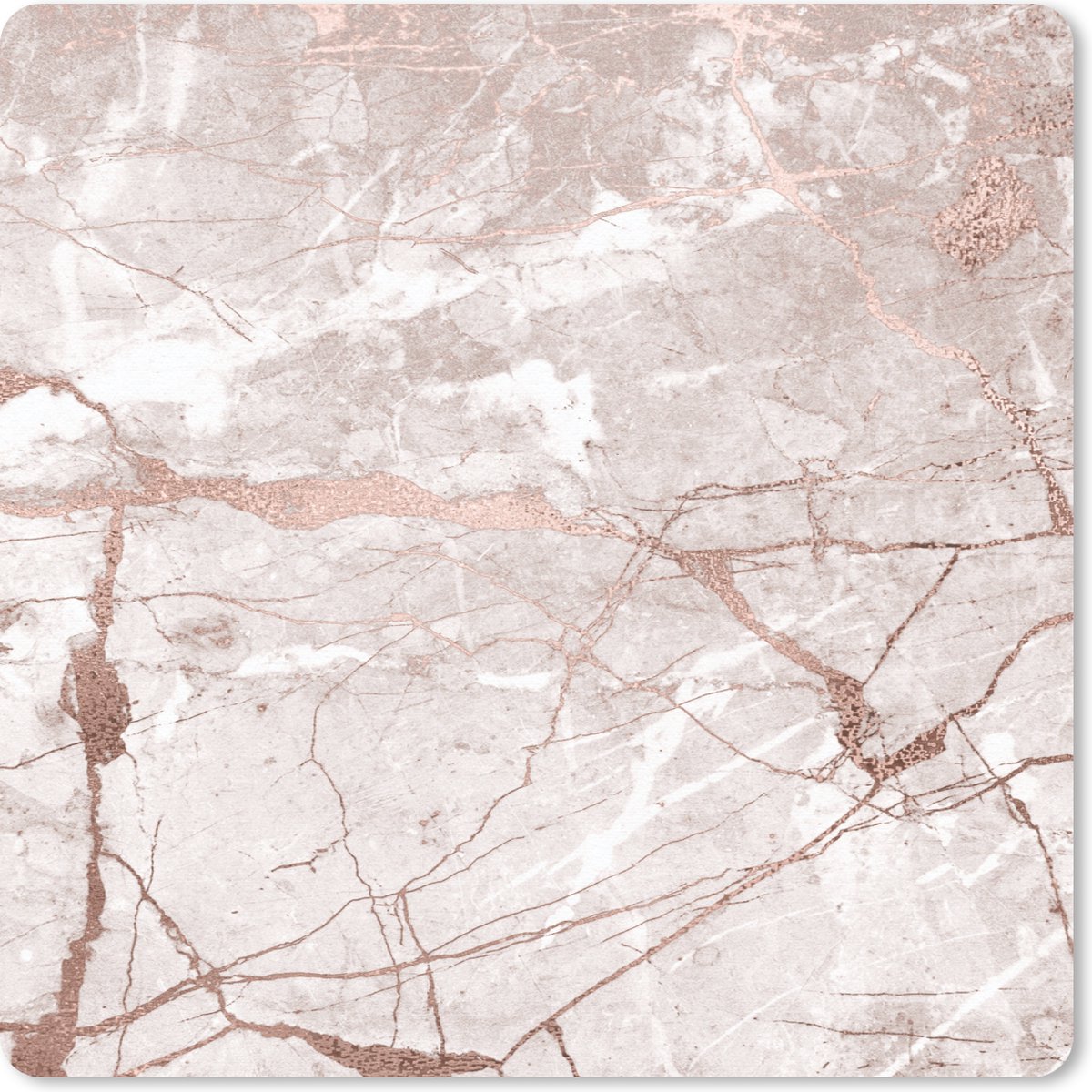Muismat 30x30 cm - Mousepad Marmer - Oud roze - Roze - Muismatten