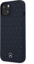 Mercedes-Benz Silicone Telefoonhoesje voor Apple iPhone 13 - Back Cover, Blauw, Bescherming van Telefoon
