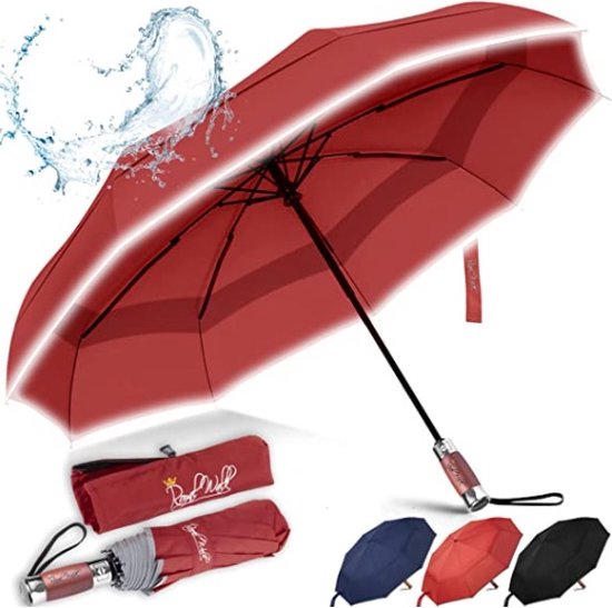 Parapluie de poche parapluie, résistant aux tempêtes, coupe-vent  automatique et... | bol