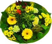 Boeket Sisal Medium Geel ↨ 30cm - bloemen - boeket - boeketje - bloem - droogbloemen - bloempot - cadeautje