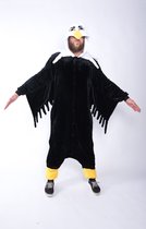 KIMU Onesie adelaar pak kostuum - maat 110-116 - adelaarpak arend jumpsuit pyjama