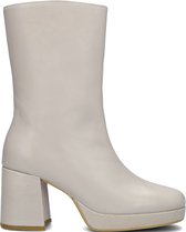 VIA VAI Lilla Seven Enkellaarsjes - Enkelboots met rits - Dames - Grijs - Maat 39