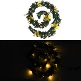 Kerstslinger met LED-lampjes 2,7 m PVC groen