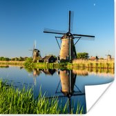 Poster Molen - Lente - Nederland - 100x100 cm XXL