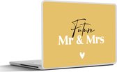 Laptop sticker - 10.1 inch - Goud - 'Future Mr & Mrs' - Quotes - Spreuken