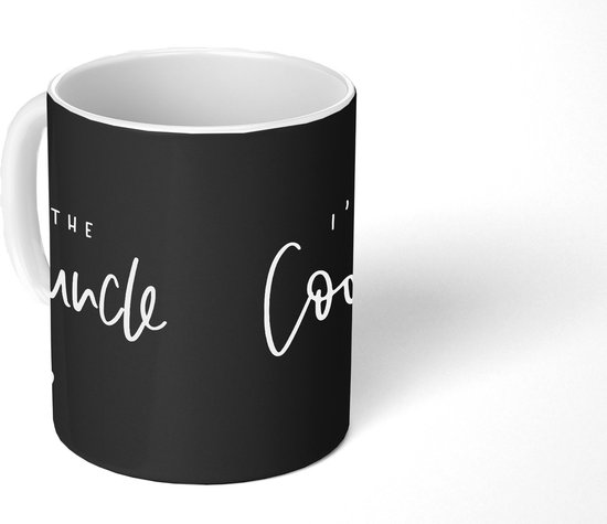 Mok - Koffiemok - 'I'm the cool uncle' - Spreuken - Quotes - Zwart - Mokken  - 350 ML -... | bol.com