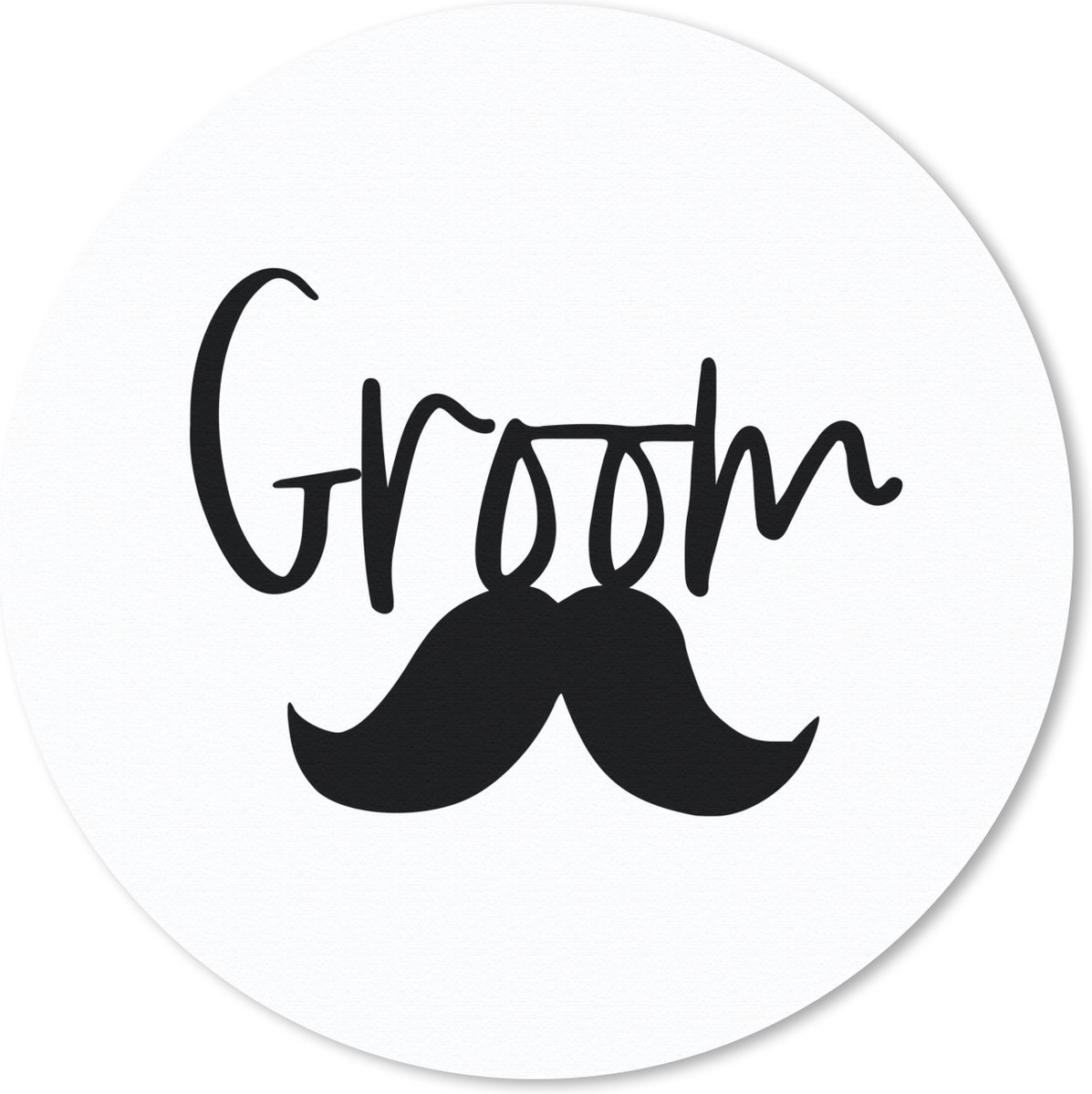 Muismat rond 40x40 cm - Mousepad Bruidegom - 'Groom' - Spreuken - Quotes - Ronde muismatten