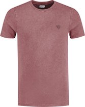 Purewhite -  Heren Slim Fit   T-shirt  - Roze - Maat XS