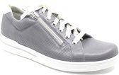 Durea 6253 684 9572, Jeans grijze sneaker met rits wijdte G