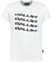Ballin Amsterdam -  Jongens Slim Fit   T-shirt  - Blauw - Maat 140