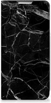 Wallet Book Case Vaderdag Cadeau Geschikt voor Samsung Galaxy S22 Plus Telefoonhoesje Marmer Zwart