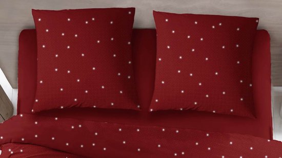 Snoozing Delice - Flanelle - Housse de couette - Twin - 240x200/220 cm - Rouge