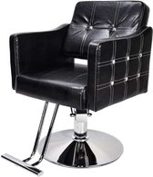 Luxiqo® Kappersstoel - Heavy Duty Barbierstoel - 360° Draaibaar - Hydraulische Kappersstoel - Barber Chair - Kappersstoel - Barbier Kappersstoel Verstelbaar - Duurzaam Kunstleer - Zwart