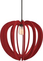 DECOBEL | DECO-VILT | Appel | Maat M | Hanglamp - E27 - Woonkamer - Eetkamer - Duurzaam - Petfles - Industrieel | Rood 25