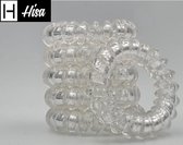 Hisa - Transparante Spiraal Haarelastieken - Elastiek - Haar - Accessoires - Telefoonkabel - 6 stuks