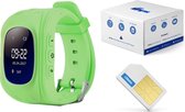Kinder Smartwatch - Groen - GPS - Kinderen - Smartwatches - Gps tracker - Inclusief simkaart