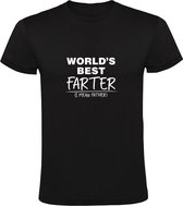 World's Best Farter - I Mean Father | Heren T-shirt | Zwart | Scheetje | Grapje | Vaderdag
