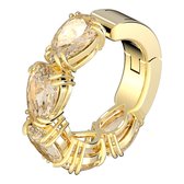 Swarovski Damen-Einzelner Ohrschmuck Metall Swarovski-Kristall One Size Goud / Wit 32018649