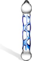 Glas - Full Tip Textured Glazen Dildo