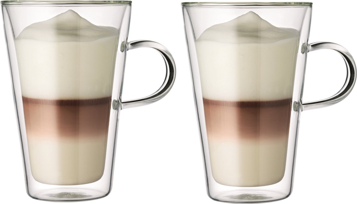Bodum Canteen Dubbelwandig Glas met oor - 0,4 l - 2 stuks
