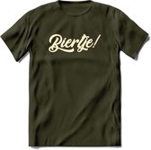 Biertje! T-Shirt | Bier Kleding | Feest | Drank | Grappig Verjaardag Cadeau | - Leger Groen - L