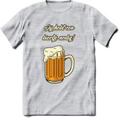 Ik Heb Een Biertje Nodig T-Shirt | Bier Kleding | Feest | Drank | Grappig Verjaardag Cadeau | - Licht Grijs - Gemaleerd - L