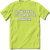 Zo Weekend, Tijd Om Bij Te Tanken T-Shirt | Bier Kleding | Feest | Drank | Grappig Verjaardag Cadeau | - Groen - XXL