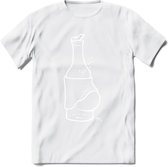 Bierbuik T-Shirt | Bier Kleding | Feest | Drank | Grappig Verjaardag Cadeau | - Wit - S