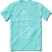 Bierbuik T-Shirt | Bier Kleding | Feest | Drank | Grappig Verjaardag Cadeau | - Licht Blauw - M