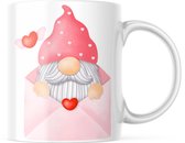 Valentijn Mok met tekst: Gnomes card | Valentijn cadeau | Valentijn decoratie | Grappige Cadeaus | Koffiemok | Koffiebeker | Theemok | Theebeker
