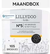 LILLYDOO Huidvriendelijke Luierbroekjes - Maat 5 (12-17 kg) - 105 Stuks - Maandbox