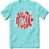 My Heart Is Yours - Valentijn T-Shirt | Grappig Valentijnsdag Cadeautje voor Hem en Haar | Dames - Heren - Unisex | Kleding Cadeau | - Licht Blauw - XL