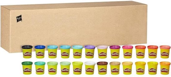 Play Doh Voordeelverpakking - 24 Play-Doh Potjes - Boetseerklei - 1920 gram Play-Doh - Knutselen voor kinderen