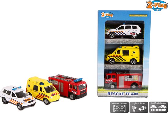 2-Play Nederlandse Hulpdienstvoertuigen - Speelgoedvoertuig