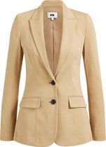 WE Fashion Dames lange blazer met stretch