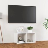 Decoways - Tv-meubel 72x35x36,5 cm spaanplaat hoogglans wit