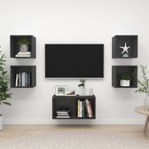 Decoways - 5-delige Tv-meubelset spaanplaat grijs