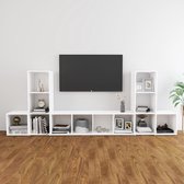 Decoways - 5-delige Tv-meubelset spaanplaat wit