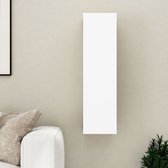Decoways - Tv-meubel 30,5x30x110 cm spaanplaat wit en sonoma eikenkleurig