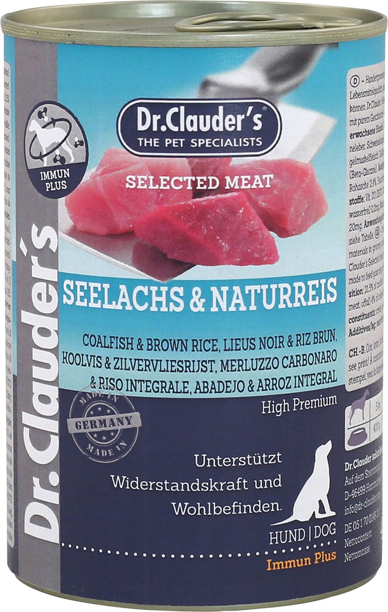 Dr Clauder's Best Choice Hond Geselecteerd Vlees 6x400g - Koolvis & Rijst