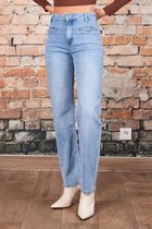 Broek Toxik3 hoge taille straight jeans light