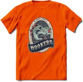 Vissen T-Shirt | Grappig Verjaardag Vis Hobby Cadeau Shirt | Dames - Heren - Unisex | Tshirt Hengelsport Kleding Kado - Oranje - L