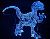 3D illusie LED Lamp T-Rex l 3D Lamp I 3D illusie nachtlamp Met 7 Kleuren Smart Touch Switch Dinosaurus