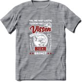 Val Me Niet Lastig Tijdens Het Vissen T-Shirt | Rood | Grappig Verjaardag Vis Hobby Cadeau Shirt | Dames - Heren - Unisex | Tshirt Hengelsport Kleding Kado - Donker Grijs - Gemalee