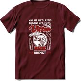 Val Me Niet Lastig Tijdens Het Vissen T-Shirt | Rood | Grappig Verjaardag Vis Hobby Cadeau Shirt | Dames - Heren - Unisex | Tshirt Hengelsport Kleding Kado - Burgundy - S