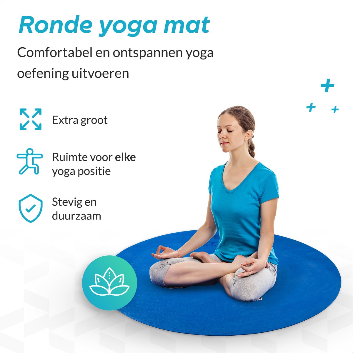 klassiek plek favoriete Ronde Fitness mat anti slip (140 cm doorsnede) - Ronde yoga mat mat extra  dik (6mm) -... | bol.com