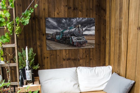 Posters de jardin extérieur Train - Storm - Rails - 90x60 cm - Toile jardin
