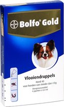 Bolfo Gold 40 Anti vlooienmiddel - Hond - 0 Tot 4 kg - 2 pipetten